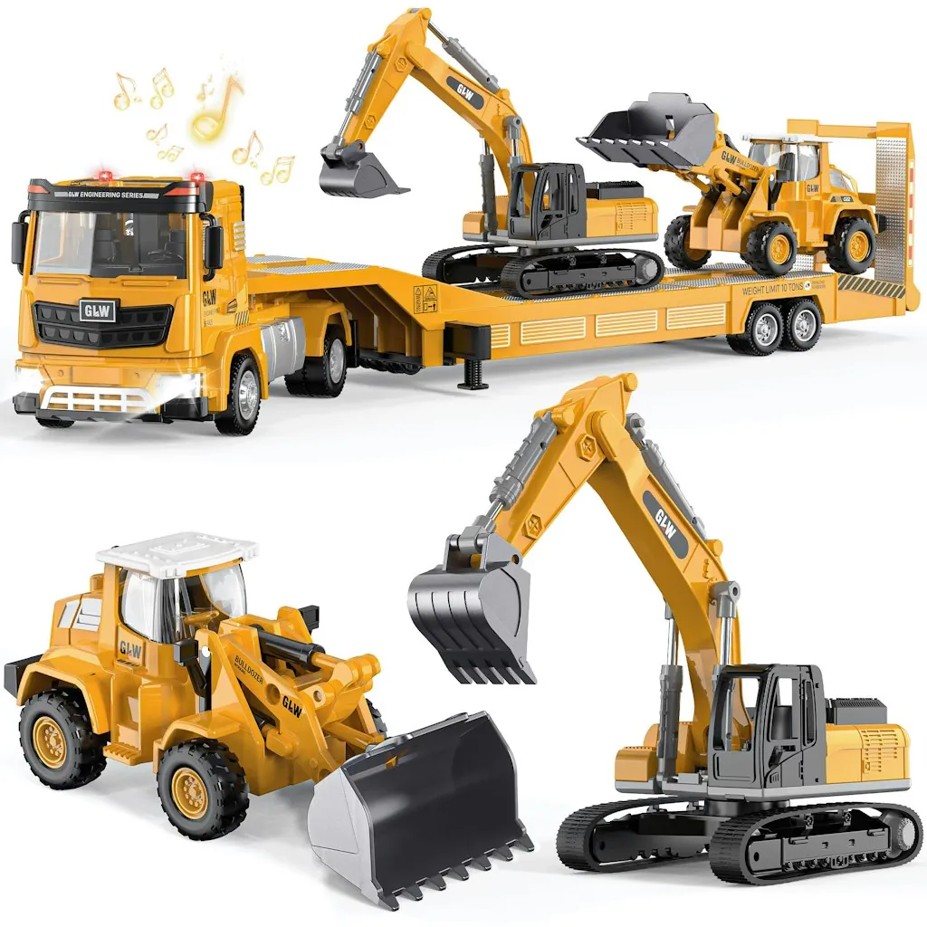 3-Piece Construction Truck Toy Set