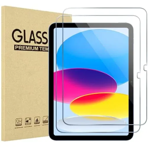 2-Pack ProCase Tempered Glass Screen Protector for 11" iPad A16 (2025) & 10.9" iPad 10th Gen (2022)