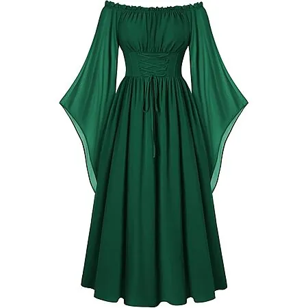 Scarlet Darkness Women's Renaissance Off-the-Shoulder Fairy Dress (Various)