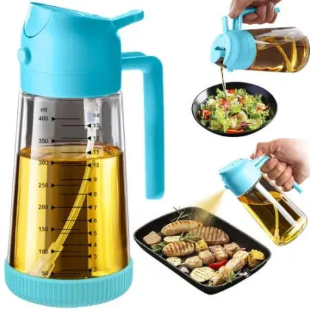 TrendPlain 16oz 2-in-1 Glass Olive Oil Sprayer for Cooking