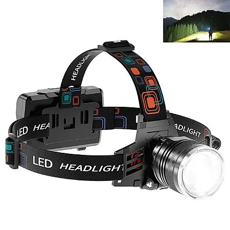 TZXTW Rechargeable 90° Adjustable Super Bright Headlamp w/ 5-Modes