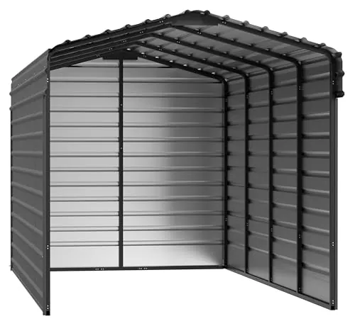 Arrow 10' x 20' x 9' All-Weather Galvanized Steel Carport with 3 Wall Kits