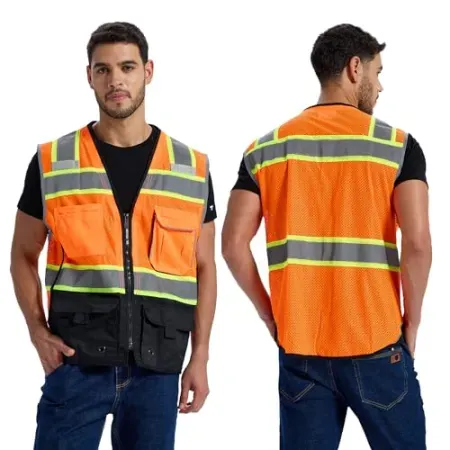 SRsafety High Visibility Security Vest w/ 9 Pockets