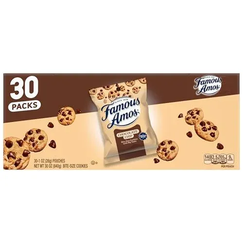 Famous Amos Classic Chocolate Chip Cookies 30 Count