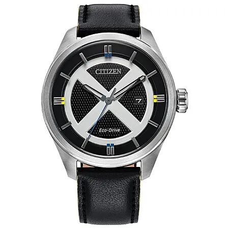 42mm CITIZEN Men's Marvel's X-Men Eco-Drive Steel Watch w/ Mineral Crystal