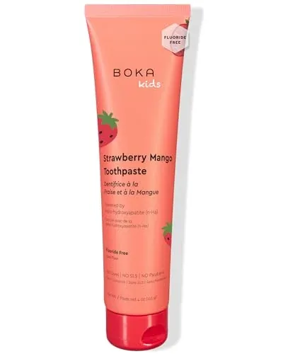 Boka Kids Fluoride Free Nano Hydroxyapatite Toothpaste Strawberry Mango 4 Oz 1-Pack