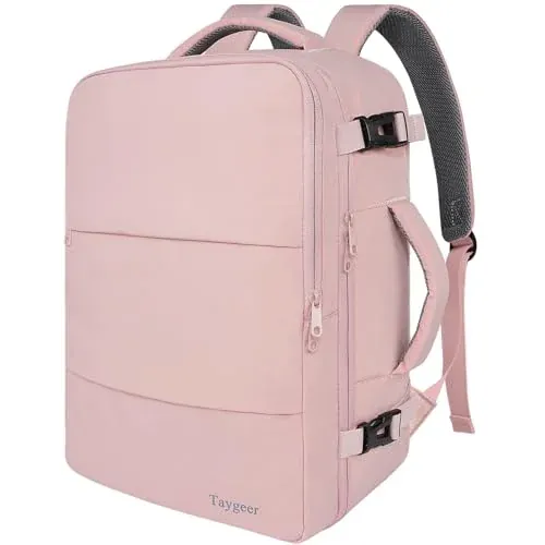 Taygeer 16.8" TSA-Approved Carry On Travel Backpack Pink