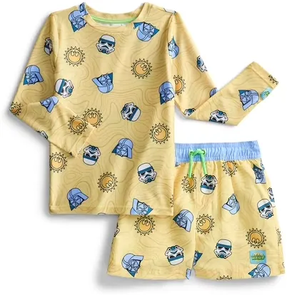 Character Toddler Boys Rash Guard Swim Set, 2-Piece (12M-5T)