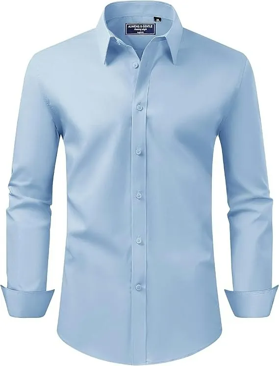 Alimens & Gentle Men's Regular Fit Stretch Dress Shirt