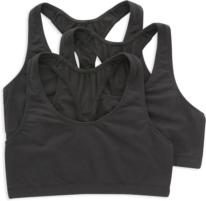 Hanes Women's Racerback Cotton Bralette 3-Pack