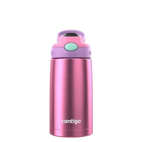 Contigo Autospout Water Bottle with Straw 13 oz Azalea/Pansy