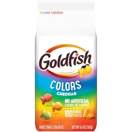 3-Pack 6.6oz Goldfish Colors Cheddar Baked Snack Crackers