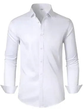 Ficovis Long Sleeve Button Down Men's Dress Shirt