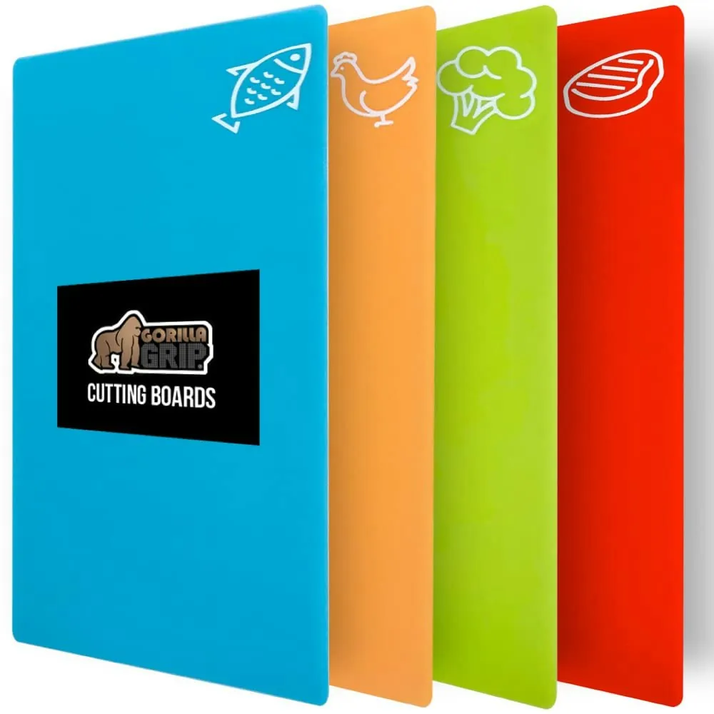 Gorilla Grip BPA-Free Flexible Cutting Board Set of 4