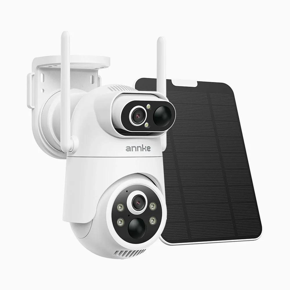 Annke 2K Dual-Lens Solar-Powered Wireless Security Camera
