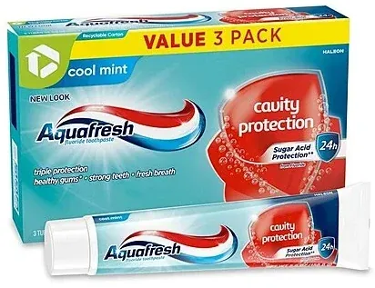 Aquafresh Cavity Protection Toothpaste Cool Mint 6-Pack (5.6 oz Tubes)