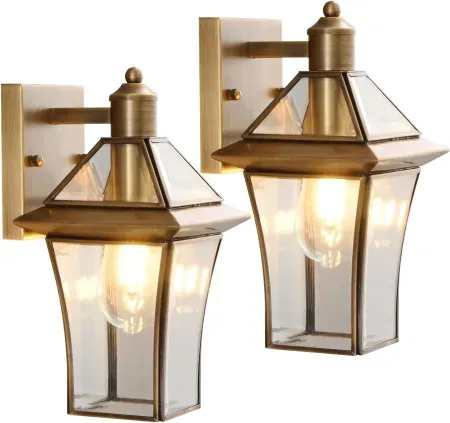 2-Pack Hemali Brass Exterior Sconces