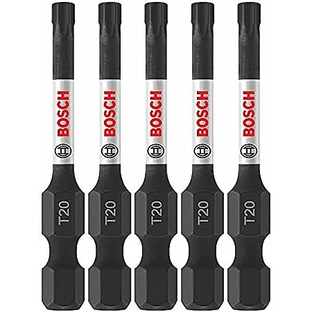 5-Pk Bosch 2" Torx #20 Impact Tough Power Bits