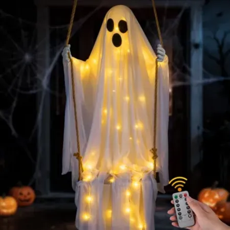 TAINAT 4.8FT Hanging Swing Ghost w/ Remote Control