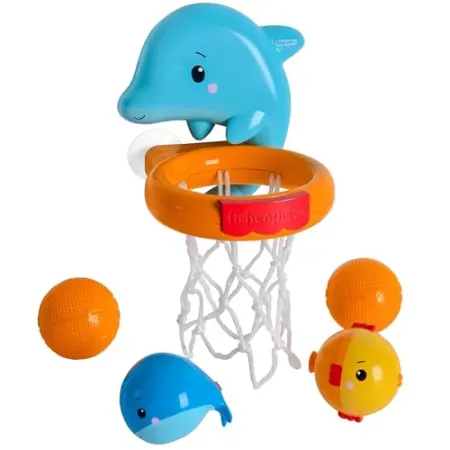 Fisher-Price 5-Piece Dolphin Dunk Bath Set