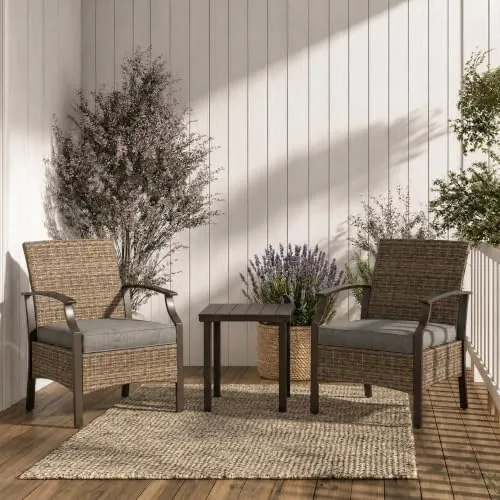 Grand patio 3 Pieces Outdoor Furniture Set (Grey)
