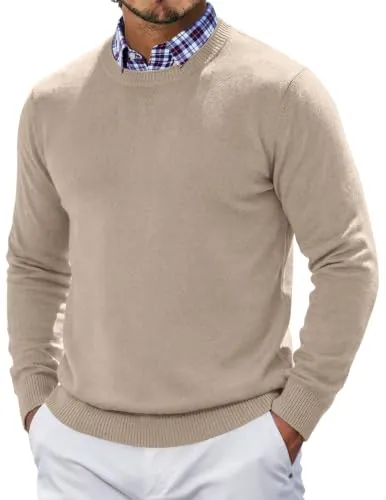 COOFANDY Crewneck Lightweight Knit Dress Sweater