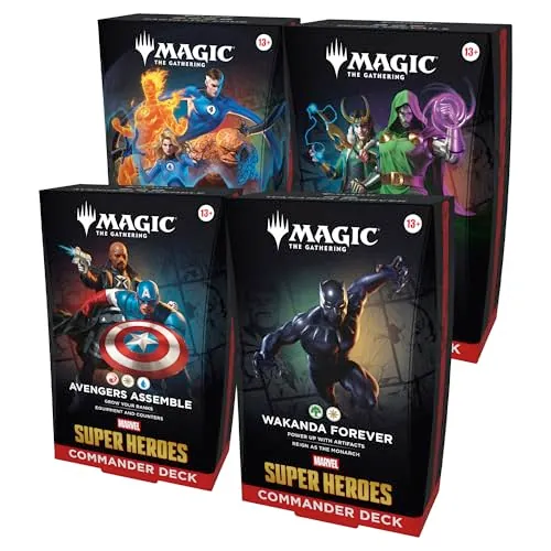 Magic: The Gathering: Set of 4 Marvel Super Heroes Commander Decks