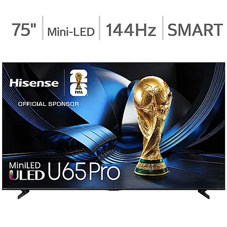 Costco Members: 75" Hisense U65 Pro 4K ULED MiniLED Smart TV + 5-Yr Warranty