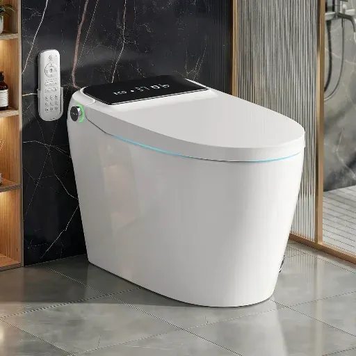 BCANHOME Smart Toilet w/ MaP 1000g Powerful Flush, Tankless Bidet Wash, Auto-open Lid/seat, 1.28 Gallons Auto Dual Flush