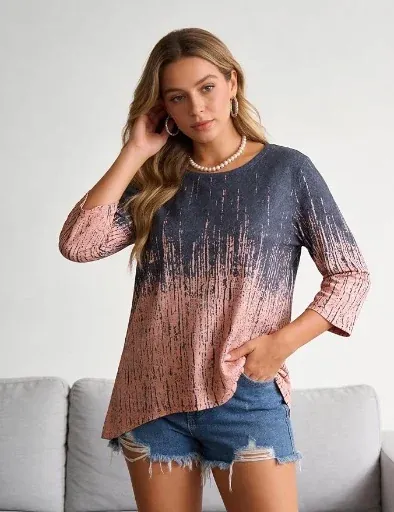 Totatuit 3/4 Sleeve Tunic Tops- Many Options