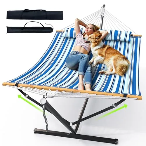 ANAGOO Double Hammock with Stand 500lbs