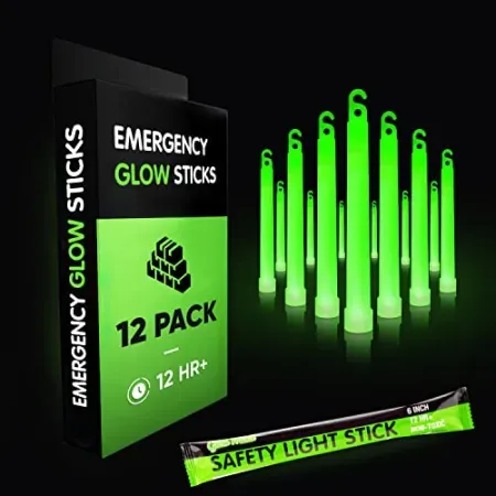 12-Pack Glow Mind Emergency Glow Sticks w/ 12 Hour Duration