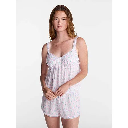 2-Pc No Boundaries Women's Woven Cami Top and Shorts Sleep Set (various)