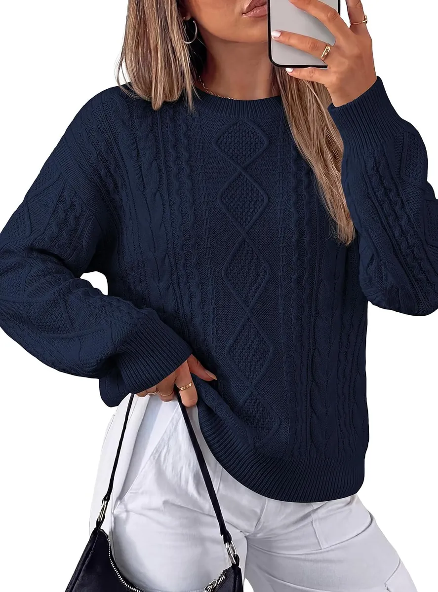 PrettyGarden Women’s Cable Knit Sweater