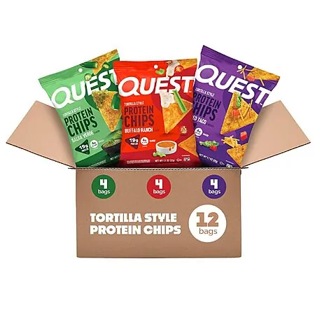 12-Ct 1.1-Oz Quest Nutrition Tortilla Protein Chips (Variety Pack)