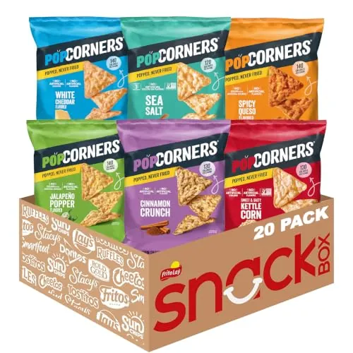 PopCorners Popped Corn Chips 20-Pack 1-Oz (7 Flavor Variety Pack)