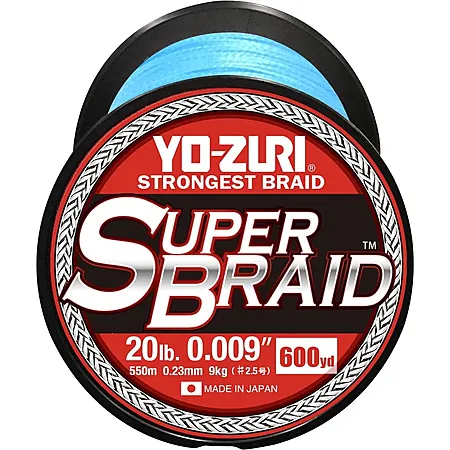 600-Yd Yo-Zuri SuperBraid Braided Fishing Line (20-lb, Blue)