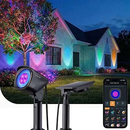 Prime Members: Linkind Smart SL6C Outdoor Waterproof RGB Solar Spotlight