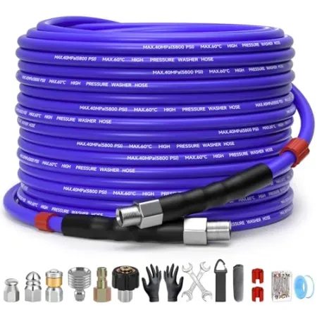 TUTULUCK 50FT Sewer Jetter Kit for Pressure Washer 1/4"NPT