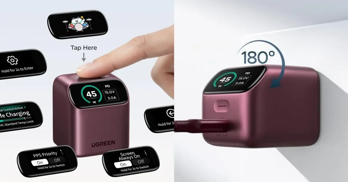 UGREEN just unleashed a new 45W Burgundy Smart Display charger – score the new Nexode Pro now [Launch deal]