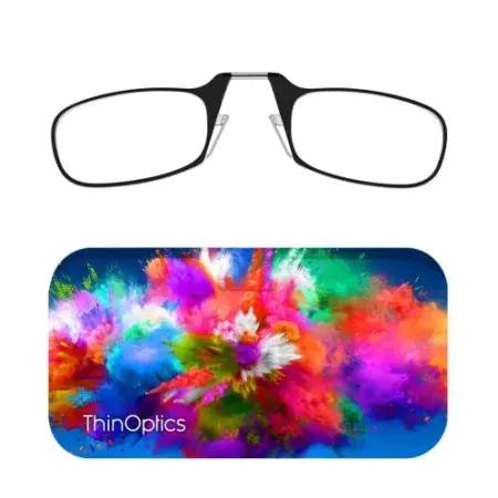 ThinOptics Pod Reading Glasses (1.5x) w/ Color Explosion Case