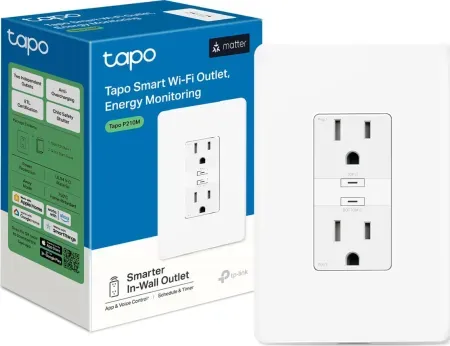 TP-Link Tapo Smart Plug P210M Wi-Fi in-Wall Outlet