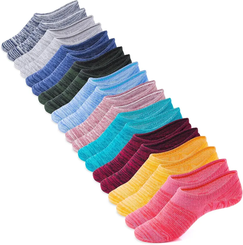 IDEGG Women’s and Men’s No Show Socks 10-Pack