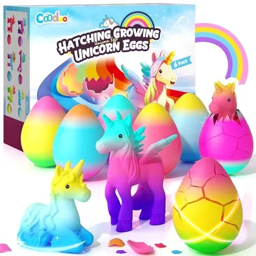 Unicorn Hatching Rainbow Eggs 6-Pack