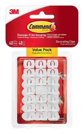 Command Decorating Clips (40 Clips & 48 Strips)
