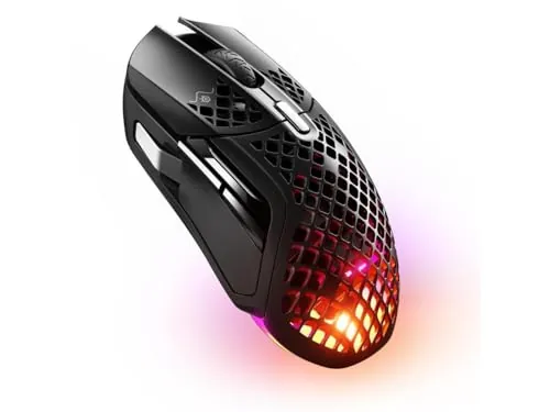 SteelSeries Aerox 5 Wireless Holey RGB Gaming Mouse 18K DPI
