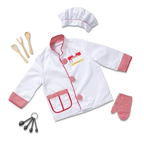 Melissa & Doug Chef Costume 8-Piece Role Play Outfit