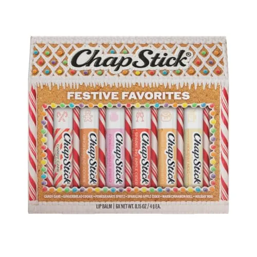 ChapStick Festive Favorites Holiday Flavored Lip Balm Gift Set 6-Pack