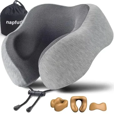Napfun Memory Foam Travel Neck Pillow