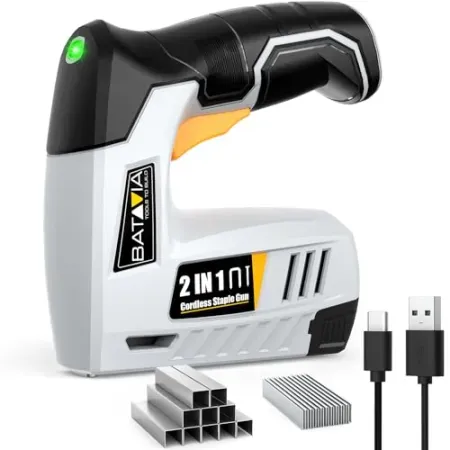 BATAVIA 2-in-1 Cordless Electric Brad Nailer & Stapler